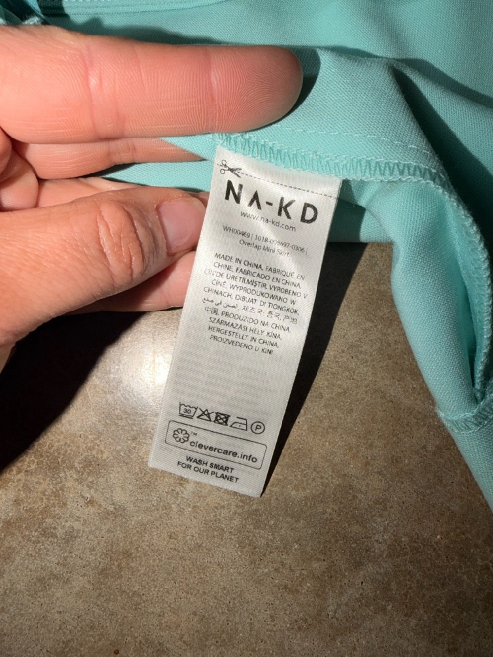 NA-KD - Blue Mini Skirt - Size 8 - Picture 8 of 9